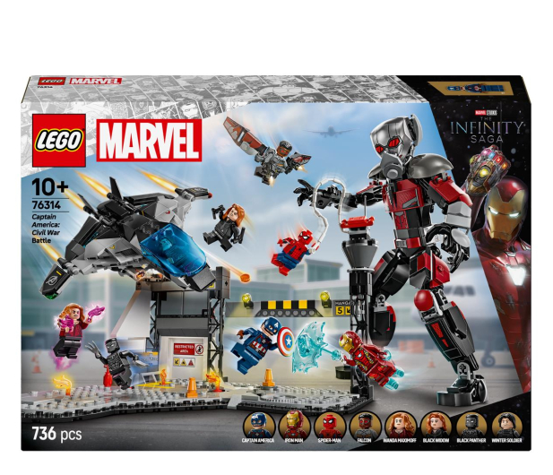 LEGO Marvel 76314 Kapitan Ameryka: Wojna bohaterów - 1284241 - zdjęcie